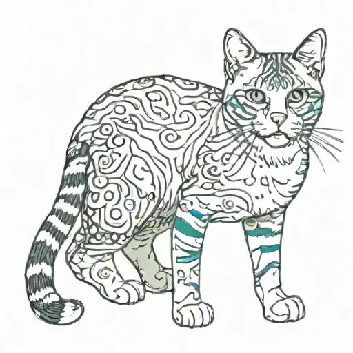 Becolor Cat Full Body Portrait