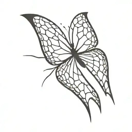Butterfly With Wings Of Spider Web