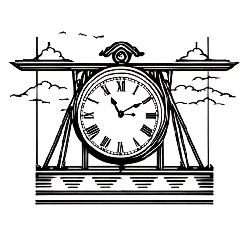 Clock With A Bridge