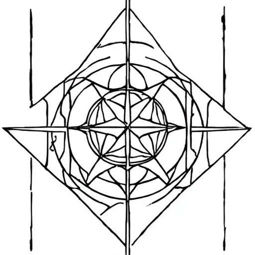 Sacred O Geometry For Protection Calf Tattoo Design