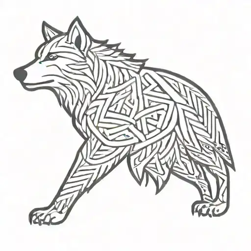 Viking Bear Wolf Raven