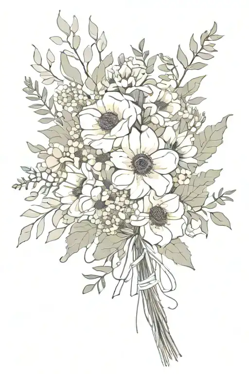 Fine Line Bouquet Tied