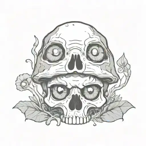 Skull And Mushroom Eyes
