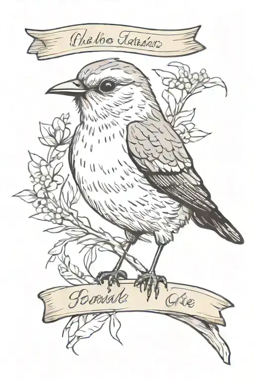 A Bird With A Beautiful Voice Carrying A Banner With A Meaningful Quote