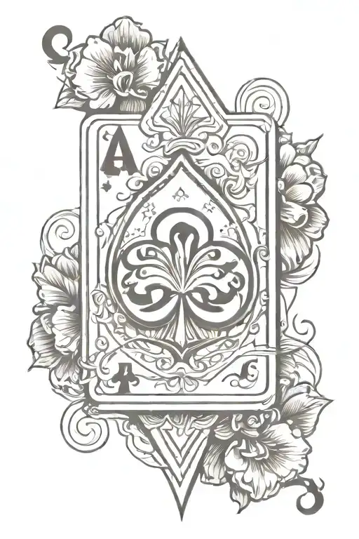 Ace Of Clubs Line Work