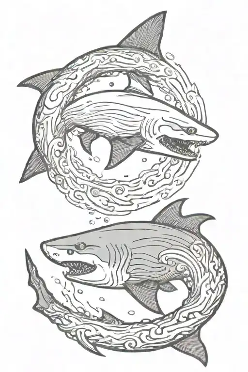 Shark In The Form Of Yin And Yang