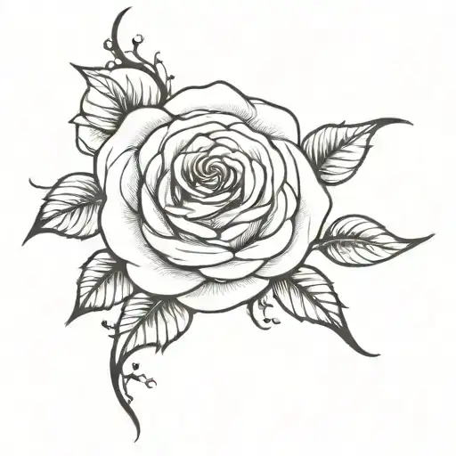 Simple And Sexy Spine Tattoo For Women With Rose Designs