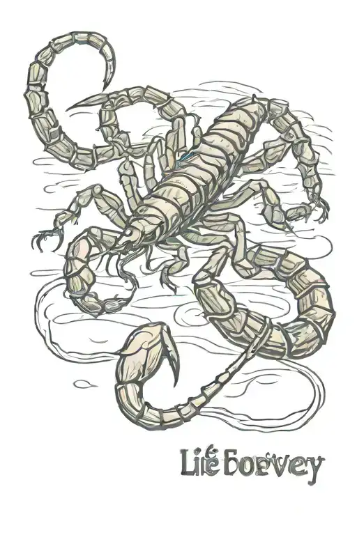 Scorpion Crawling Saying Life Isnt Forever