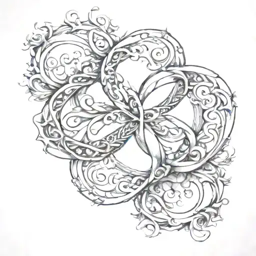 Feminine Cover Up Of An Infinity On The Spine