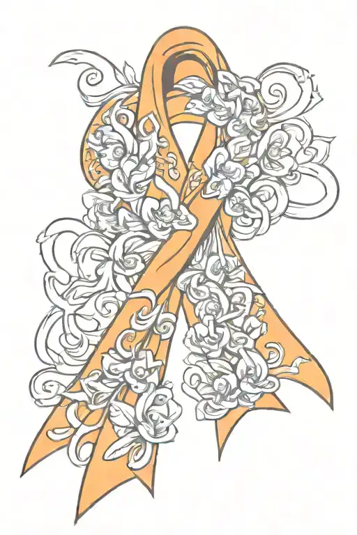 Orange Breast Cancer Ribbon