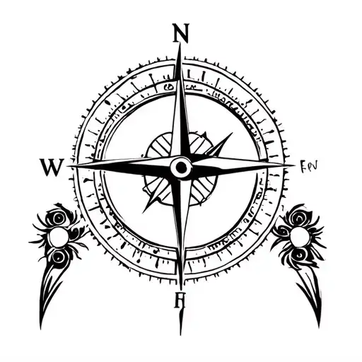 Dear And Compass Surrounded