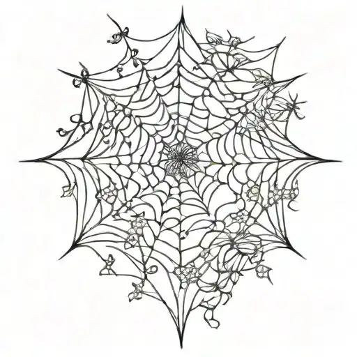 Floral Spiderweb Intertwined