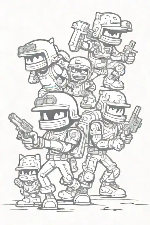 Early 2000S Cartoon Characters From Cartoon Network And Nickelodeon Having A War Against Each Other