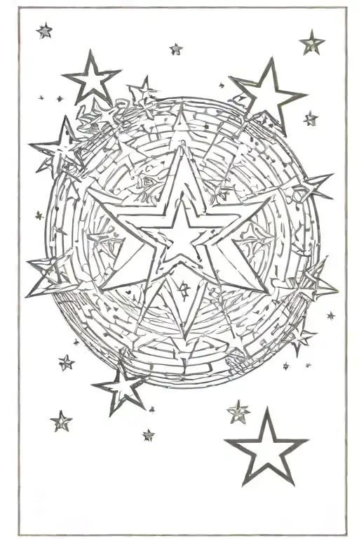 The Star Tarot Card With Stars That Exit The Card