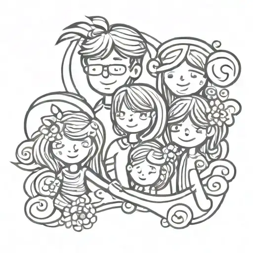 Family Mum Dad Girl Boy Spirit Symbol