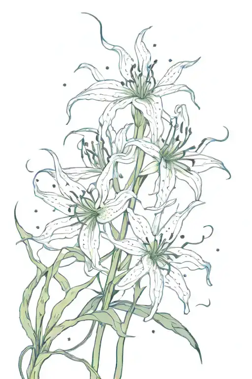 Spider Lilly With Stars And Cybersigilsm