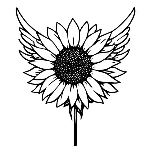 Sunflower And Wings