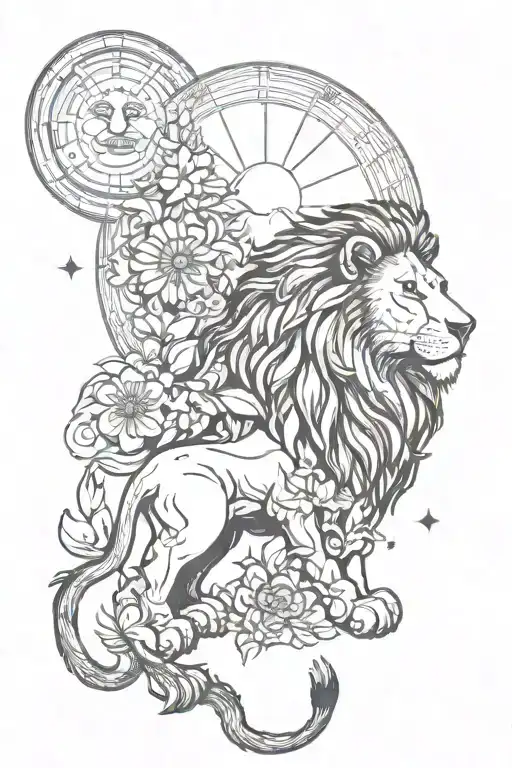Lion And Sun Moon