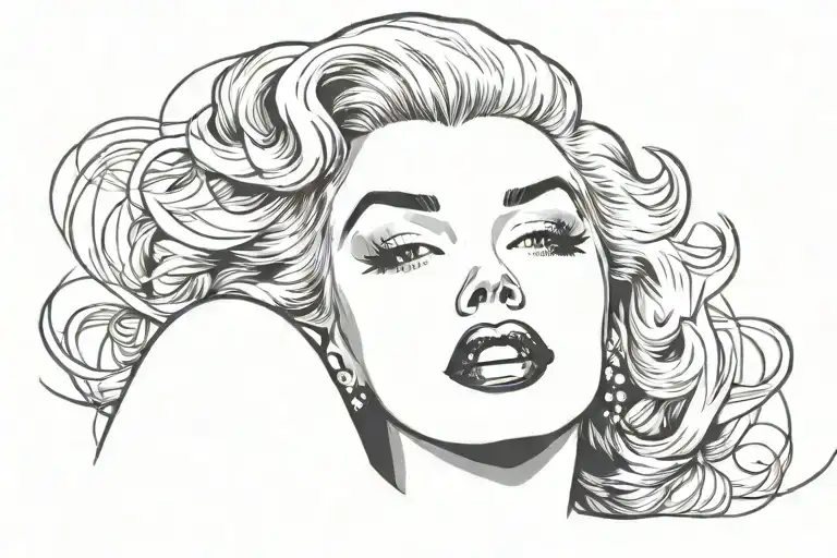 Marylin Monroe Fine Line
