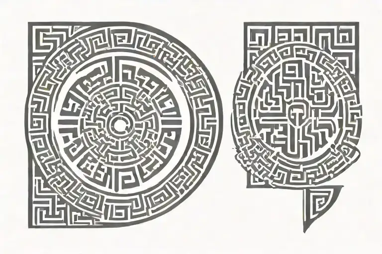 Greek Key Within A Circle