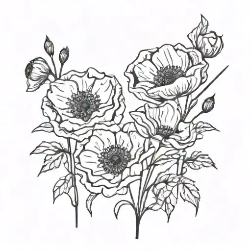 Something That Symbolizes A Warrior With Poppies Blooming Around