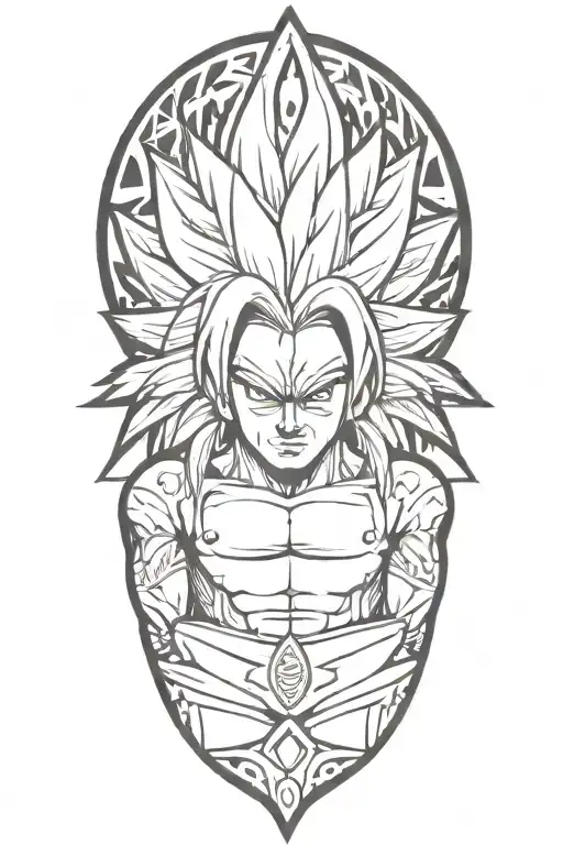 Super Saiyan With Indian Headress