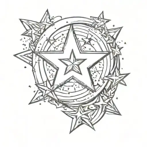 Single Star And Moon