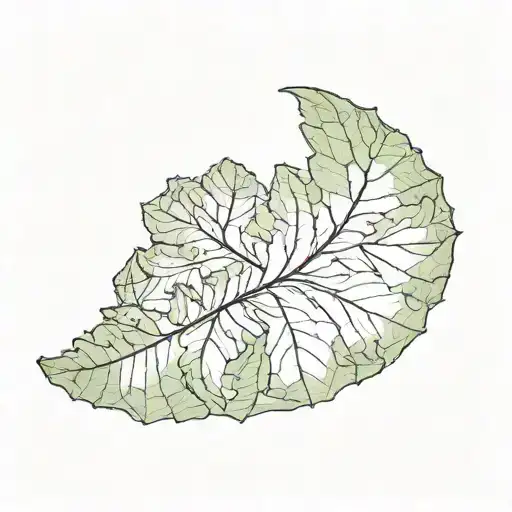 A Half Moon Made Of Leafs Growing