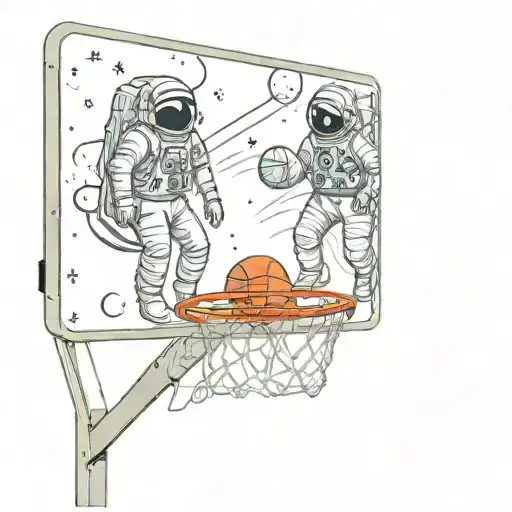 Astronaut Basketball Hoop