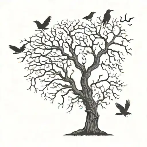 I Want A Tattoo Of The Poison Tree With Some Crows Sprinkled In With A Moon At The Top