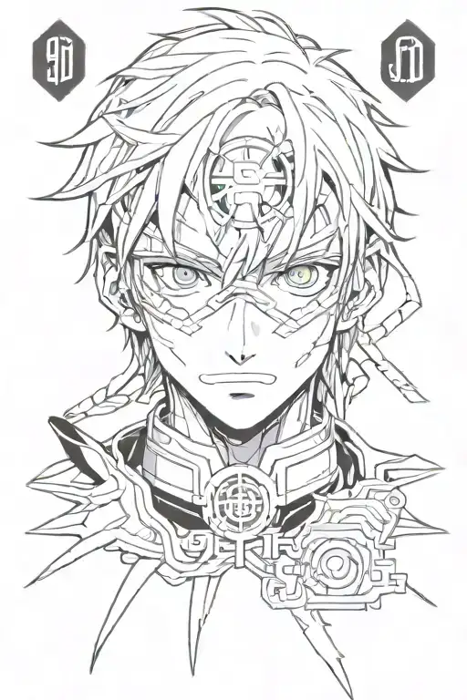 Gojo Satoru Blue Eyes With Domain Expansion Symbol