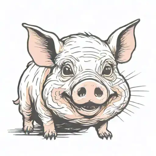 Creepy Pig Face That's Cute And Gothic