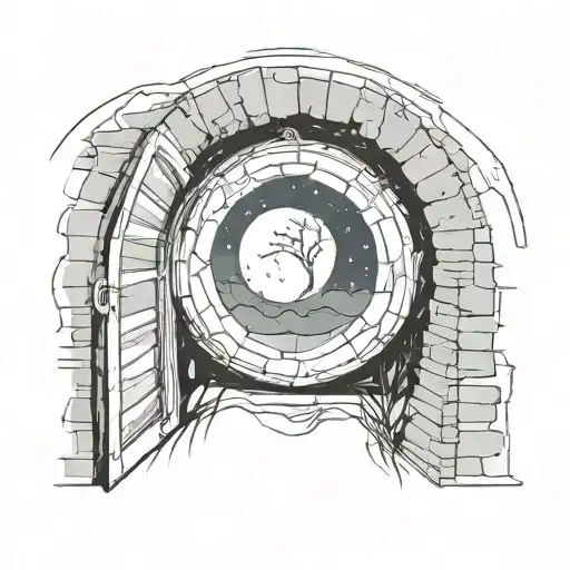 A Window Into A Dark World With A Moon