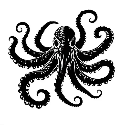 Kraken Hand Tattoo Design