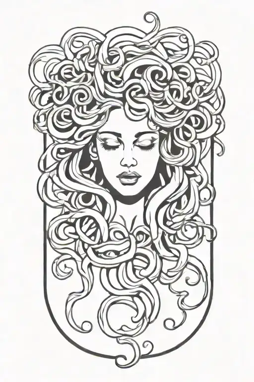 Beautiful Medusa Crying Blood Tears