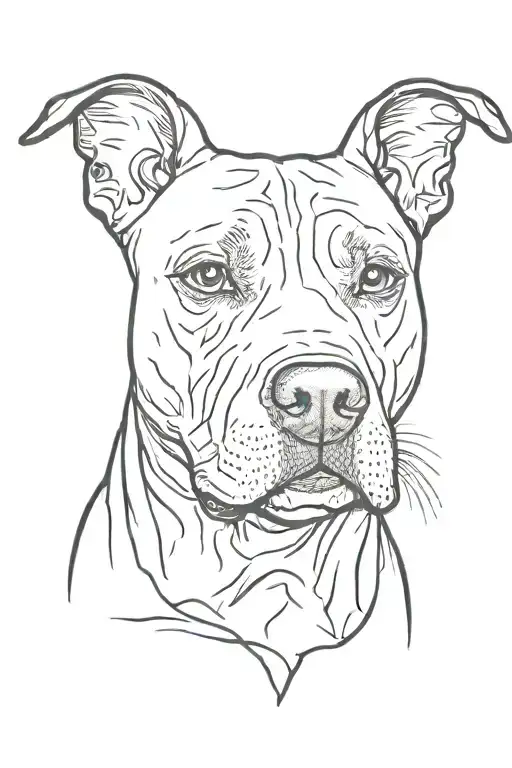 One Eyed Pitbull Dog