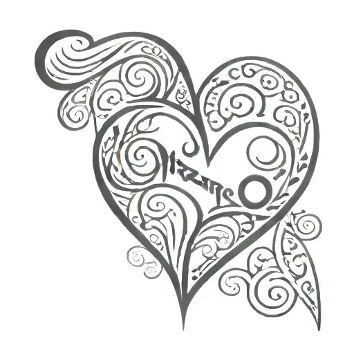 The Word Pizarro In The Shape Of Heart