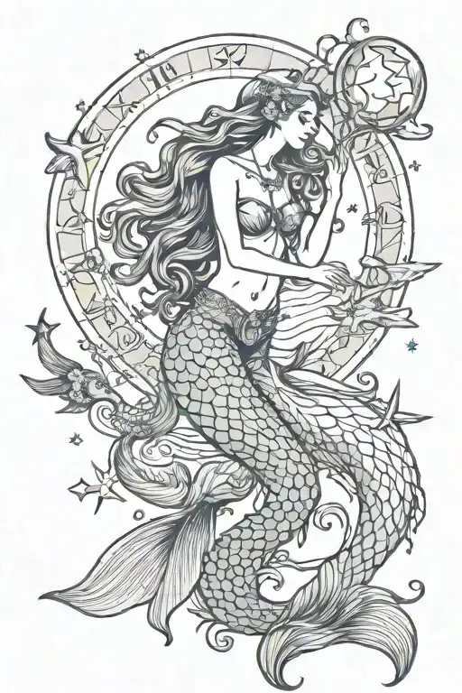 Mermaid Teaching For Star Sign