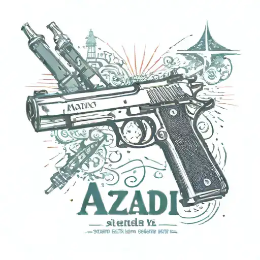 Gun And Text 'Azadi'