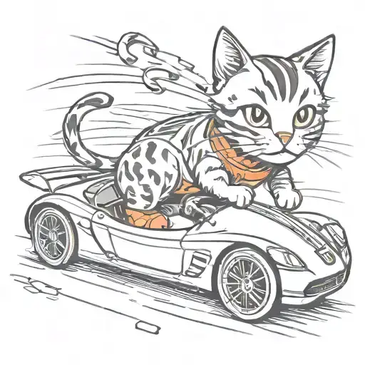 Cat In Sports Car Racing