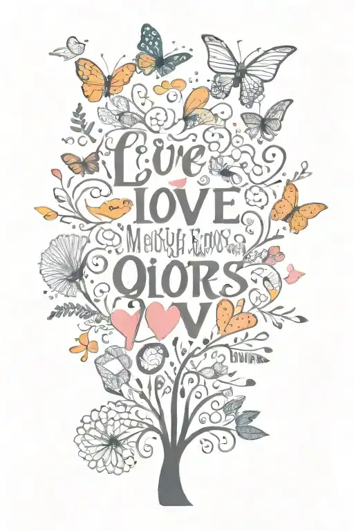Love Quotes Incorporated Into The Design