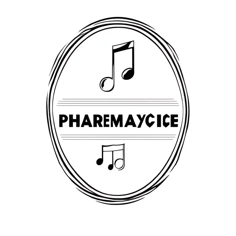 Logo Pharmacie But With Music Notes