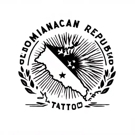 Dominican Republic Country Outline