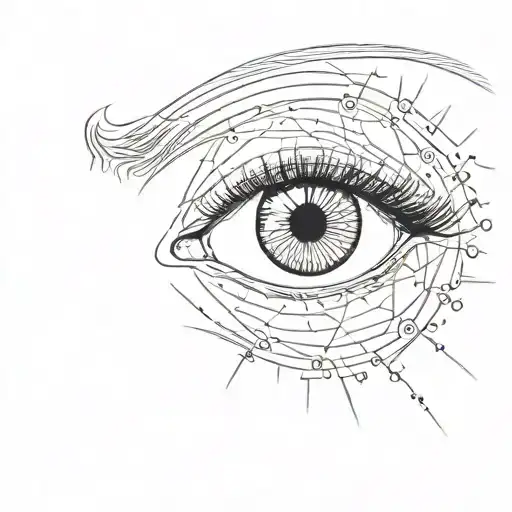 Outline Of A Human Eye With A Dark Circular Male Pattern Around It
