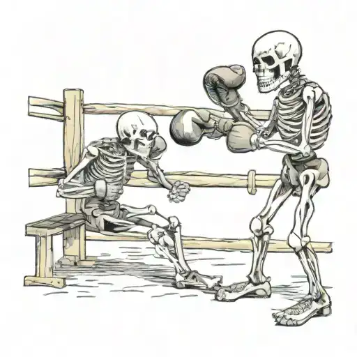 Skary Boxing Skeleton