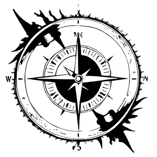 Hour Glass With Compass