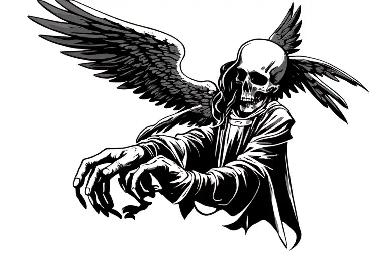Angel Of Death Has Two Crads In His Hand