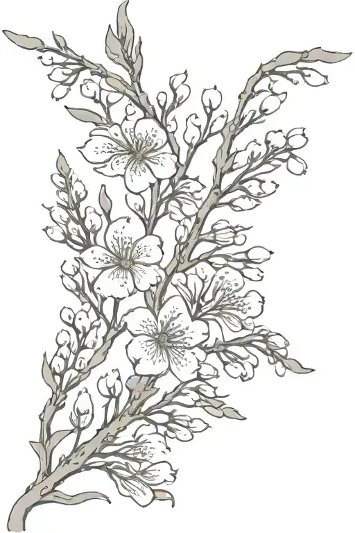 Pussy Willow Floral Bracelet On Wrist And Forearm