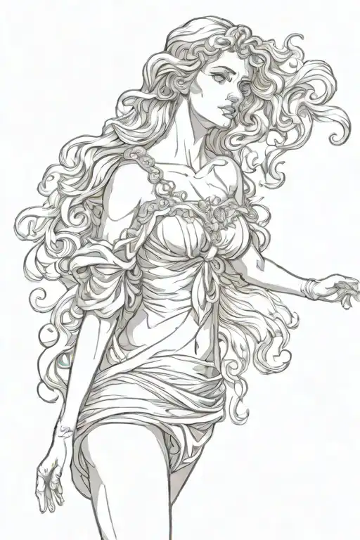 Full Body Aphrodite Realistic Female Facing Forward