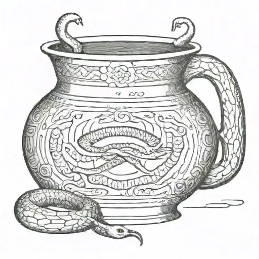 Vessel Surrounded By A Snake